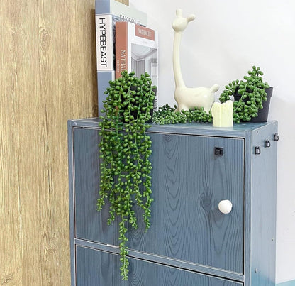 VRB Dec Plastic Tm Artificial Greenery Ferns Vines Flowers Needle Wall Hanging For Home Decor Door Wall Balcony Decoration Party Festival Craft, Artificial Plants Hanging (Design 1)