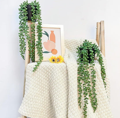 VRB Dec Plastic Tm Artificial Greenery Ferns Vines Flowers Needle Wall Hanging For Home Decor Door Wall Balcony Decoration Party Festival Craft, Artificial Plants Hanging (Design 1)